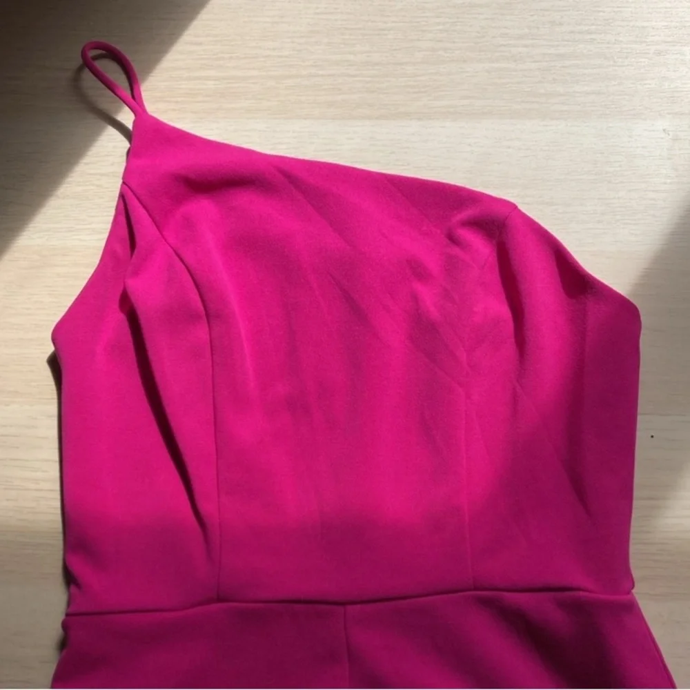 Crystal Sky Vibrant Pink One-Shoulder Jumpsuit, Women’s Size Medium - Picture 7 of 8
